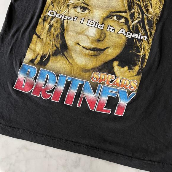 Vintage Y2K 2000s Britney Spears Oops I Did It Again Tour Two Sided Rap T Shirt - Picture 9 of 11